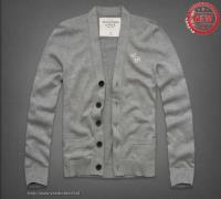 heren abercrombie and fitch truien cardigan pierced moose logo grijs Outlet Online f9jgo356